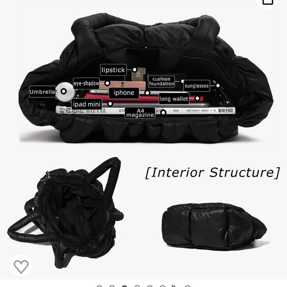 🤍 PUFFER STYLE TOTE BAG - Picture 4 of 11